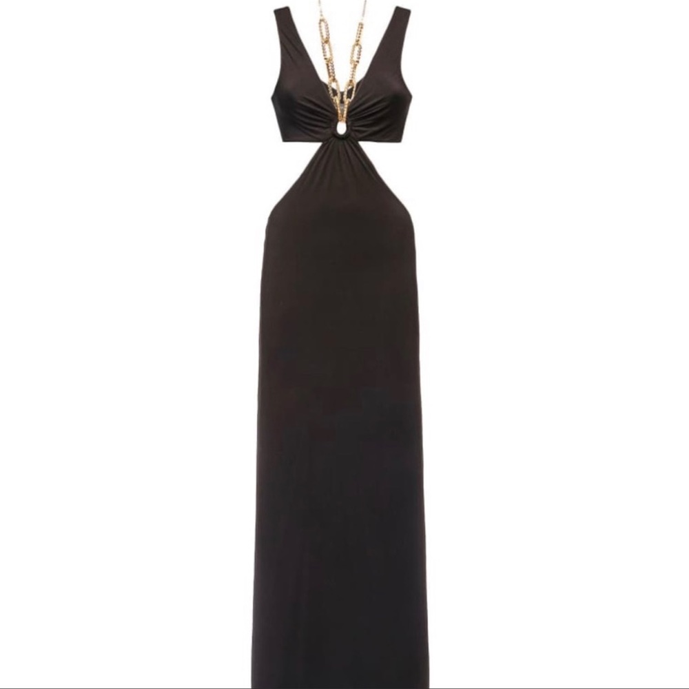 Beautiful and sexy black maxi dress. Vacation most have dress .